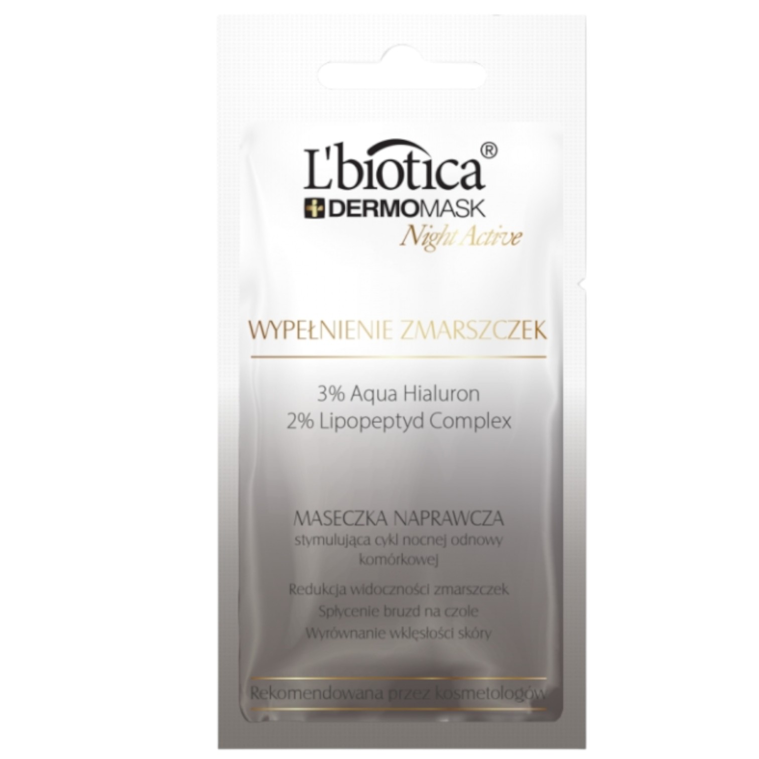 L'biotica Dermomask Night Active Maschera, Riempimento delle rughe 12 ml