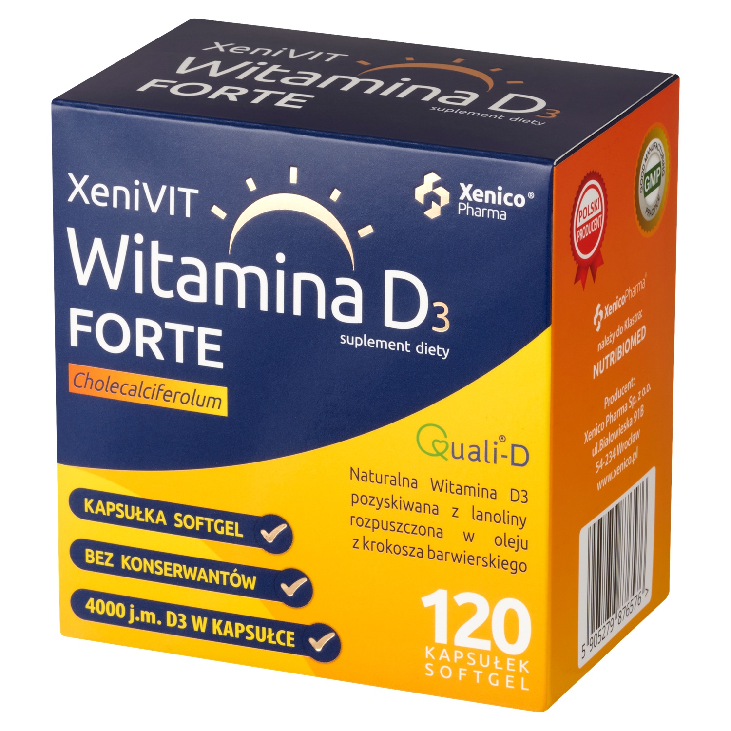 XeniVIT Witamina D 4000 Forte, Kapsułki