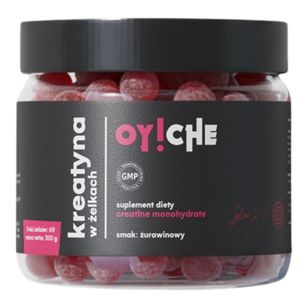Oyche Kreatyna Żelki Żurawina, 60 szt.