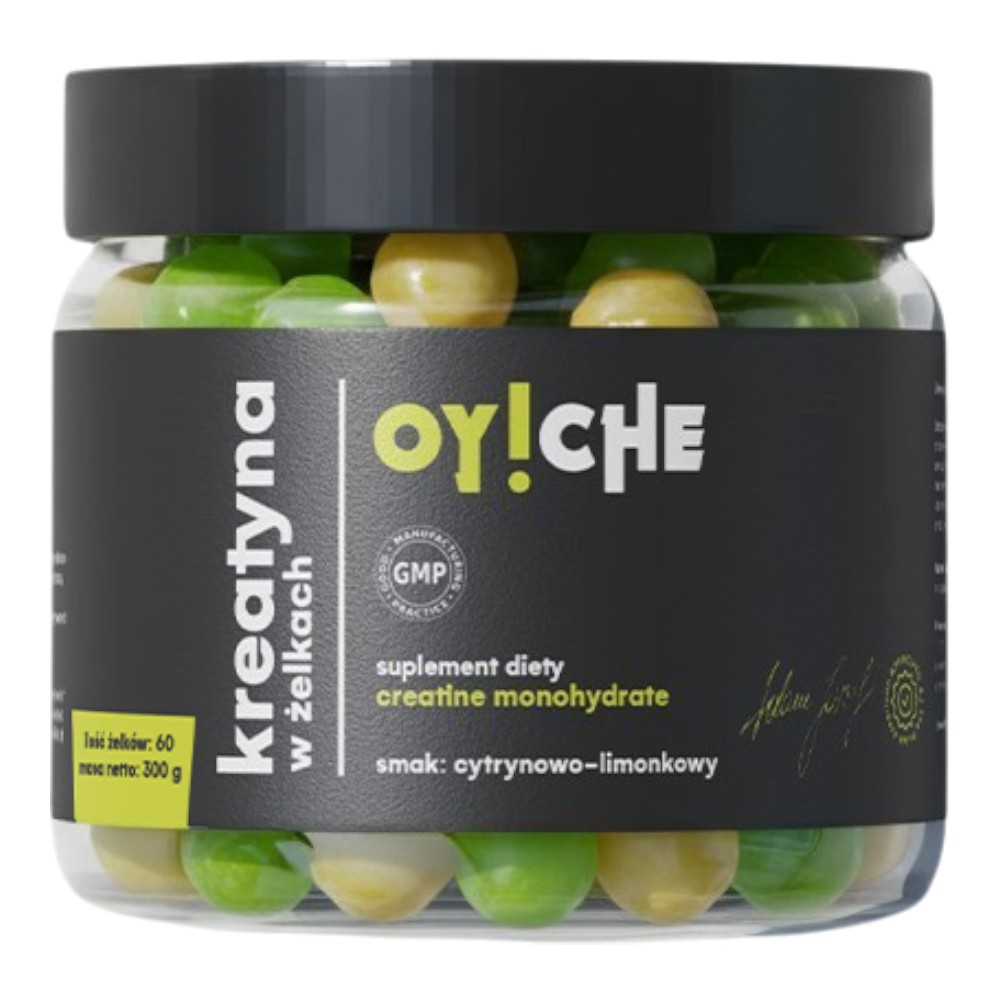 Oyche Kreatyna Żelki Cytryna-Limonka, 60 szt.