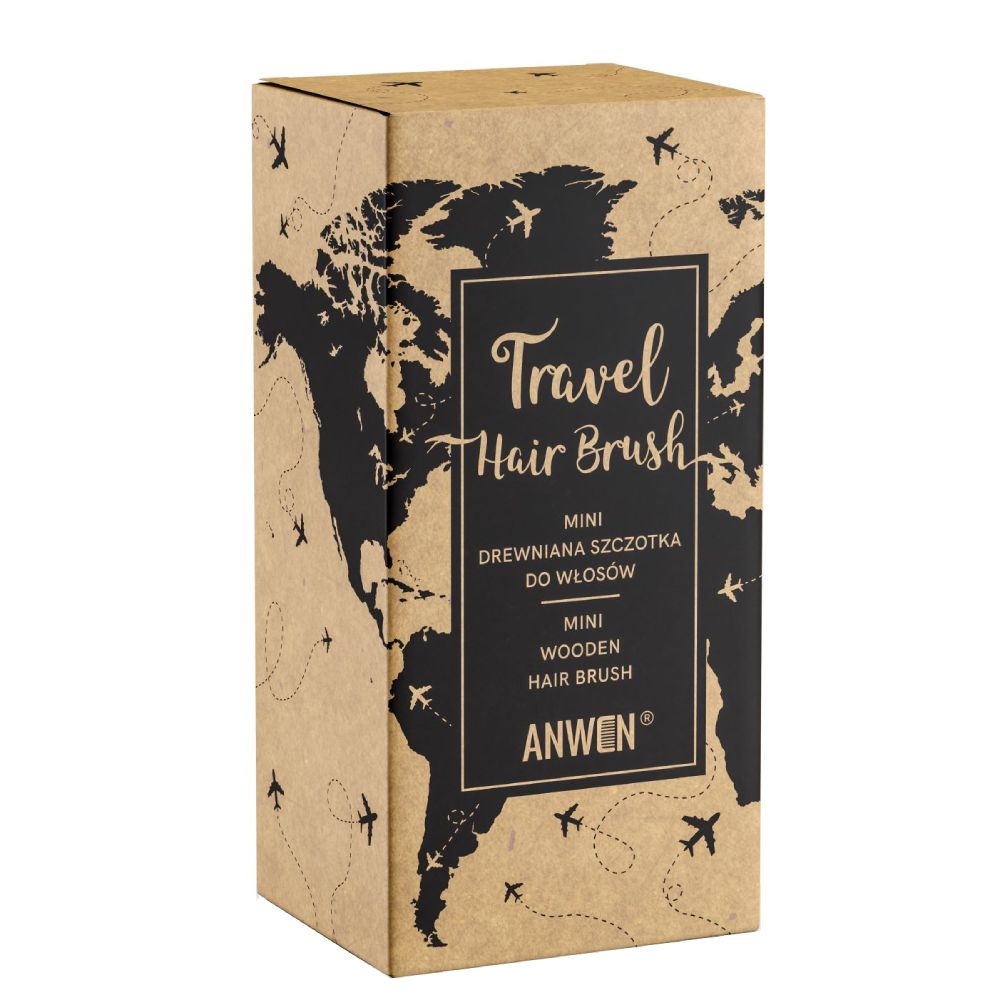 Anwen Szczotka drewniana Mini Travel Hair Brush