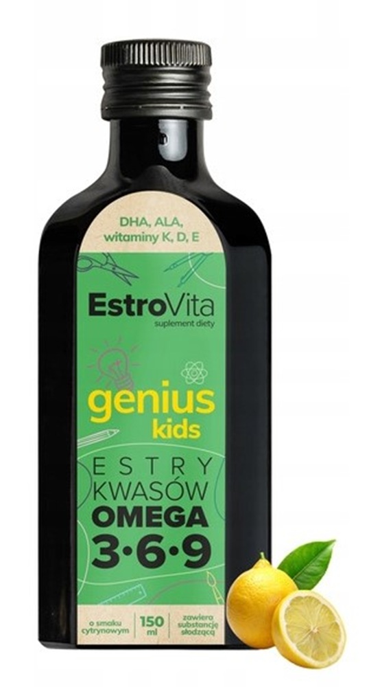 Estrovita Genius Kids o Smaku Cytrynowym, płyn 150 ml