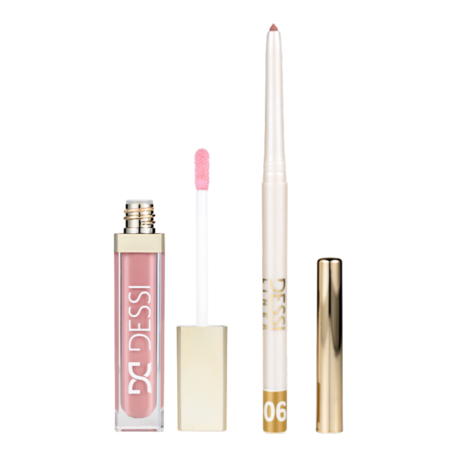 Dessi Your Perfect Lip Combo Candy Mousse (Olejek do ust 7,2ml + Konturówka 0,25g)