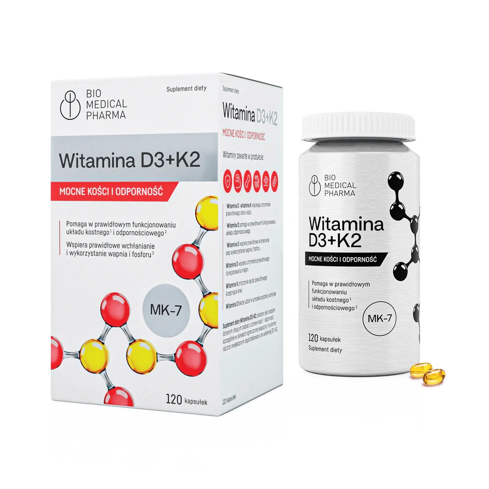Bio Medical Pharma  D3 +K2, kapsułki 120 szt.