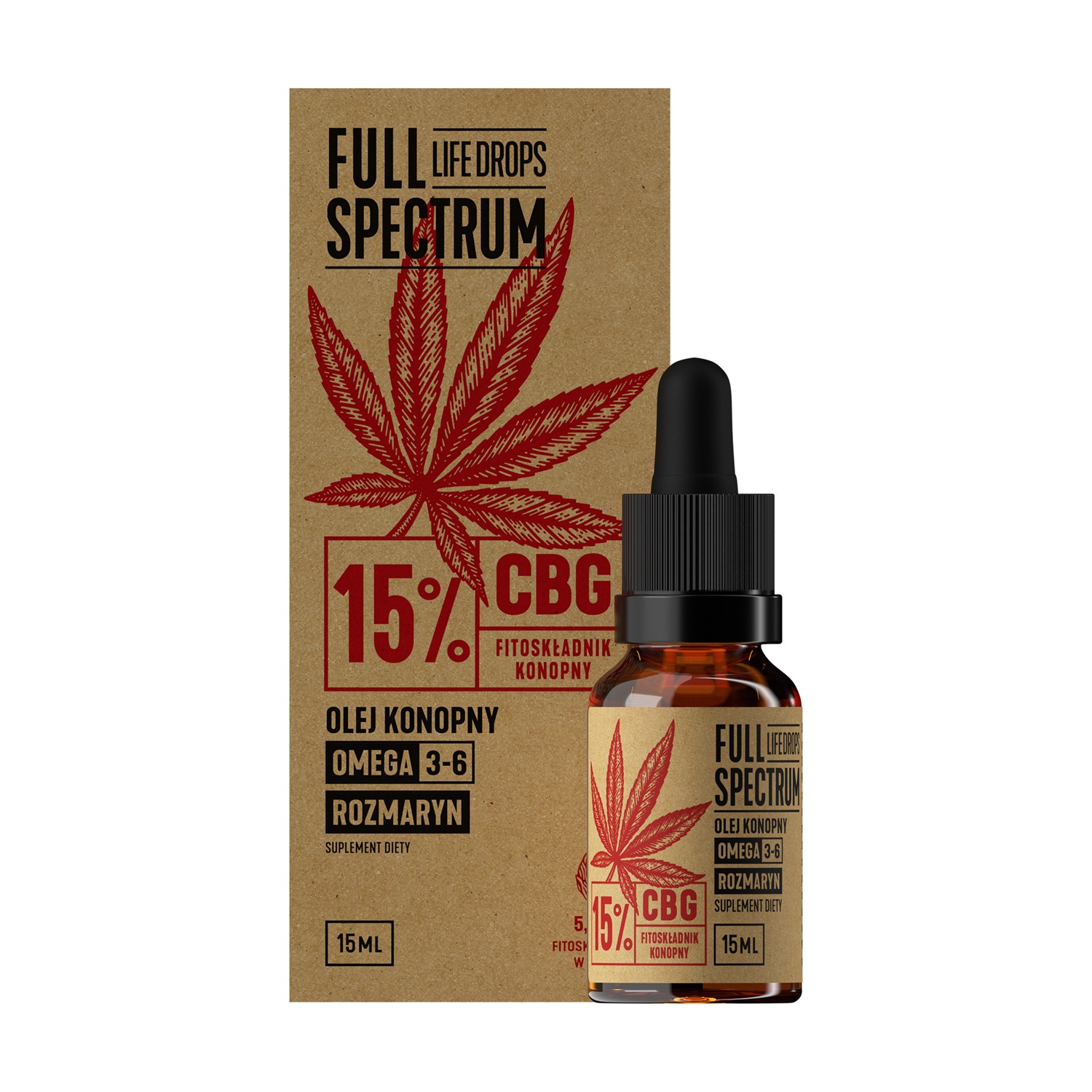 Full Spectrum Olejek Konopny CBG + CBDa 15%, 15 ml