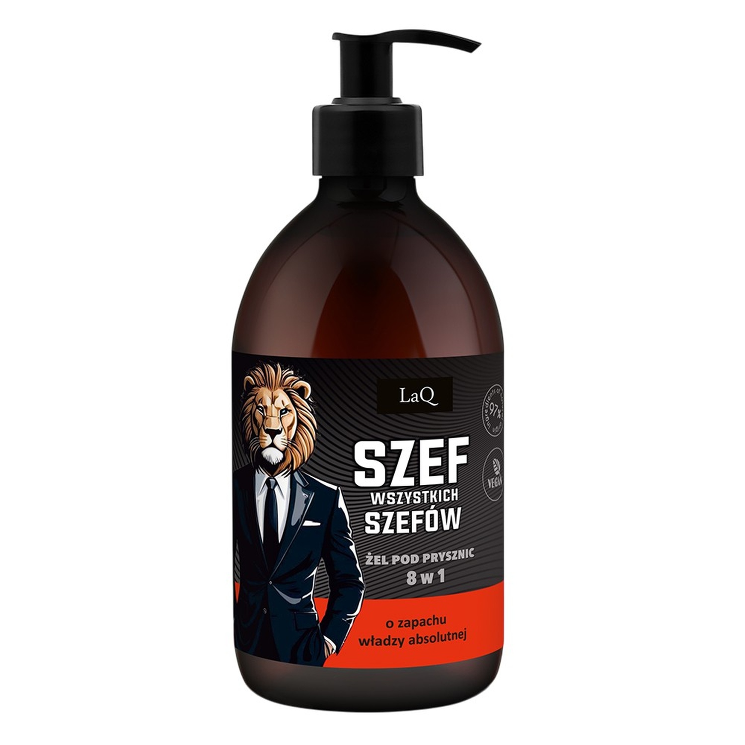 Laq Szef Wszystkich Szefów czarny mat, żel pod prysznic 8w1, 500 ml