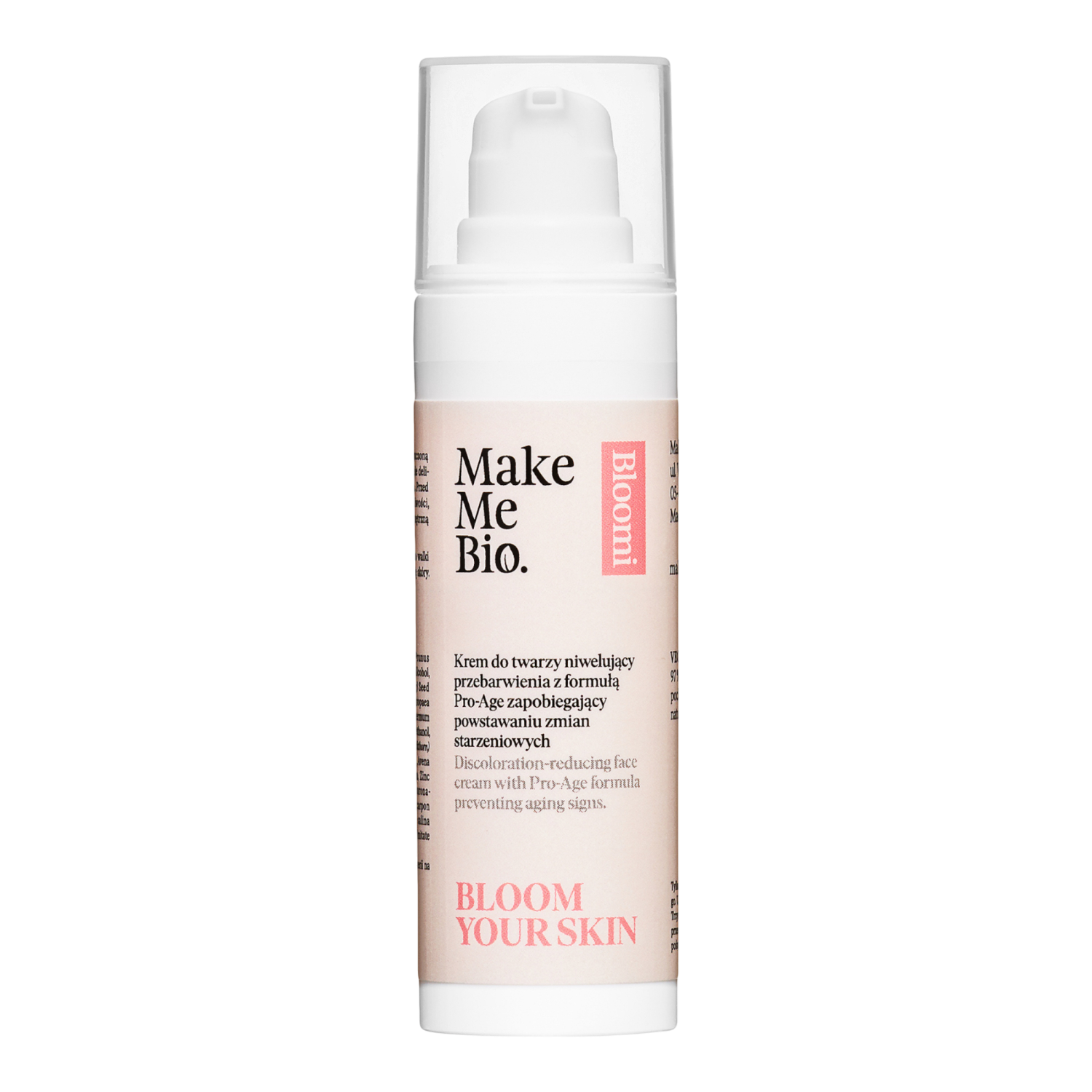 Make Me Bio Bloom Your Skin Krem do twarzy niwelujący przebarwienia, z formułą Pro-Age zapobiegający powstawaniu zmian starzeniowych