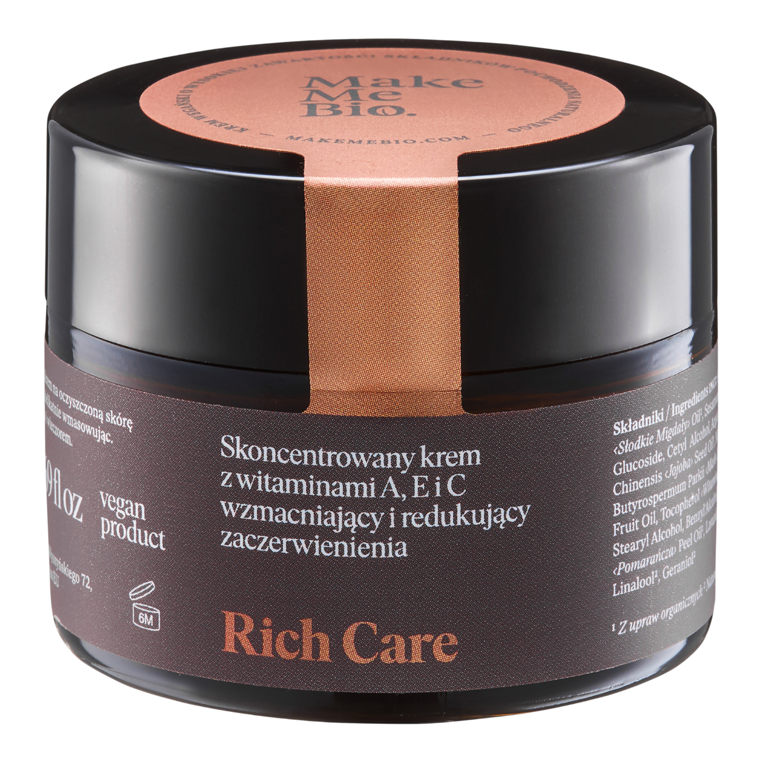 Make Me Bio Rich Care Skoncentrowany krem z witaminami A, E i C wzmacniający i redukujący zaczerwienienia