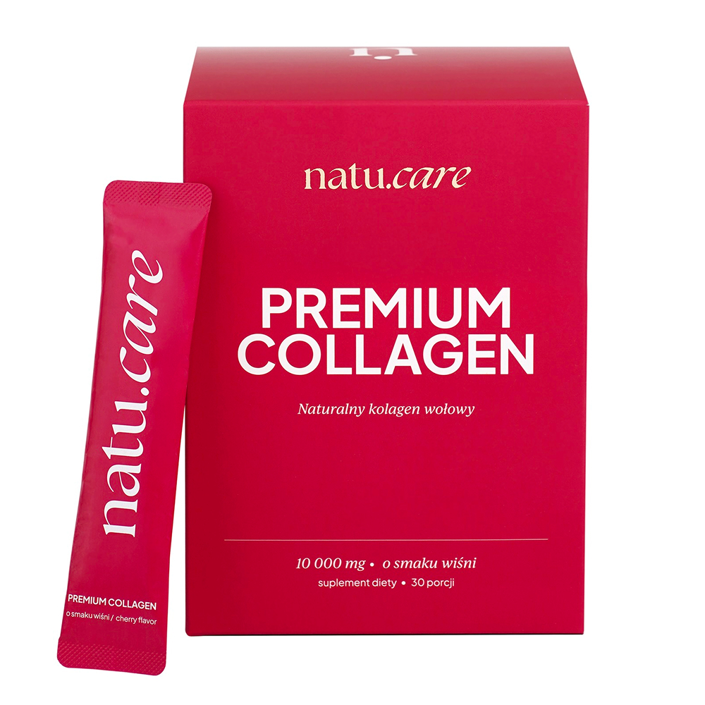 Natu.Care Premium Collagen Wołowy, Wiśnia 10 000, proszek 387 g