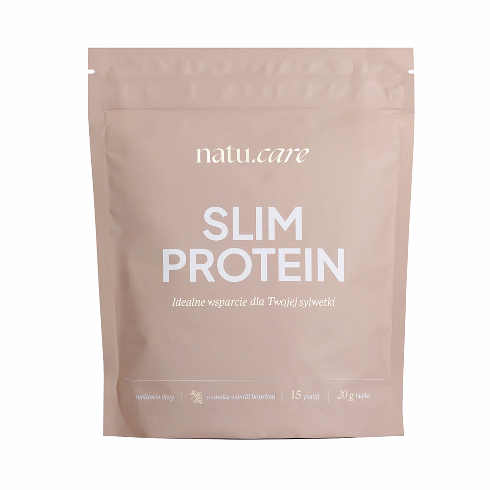 Natu.Care Slim Protein na kształtownie Sylwetki, Wanilia Burbon, proszek, 375 g