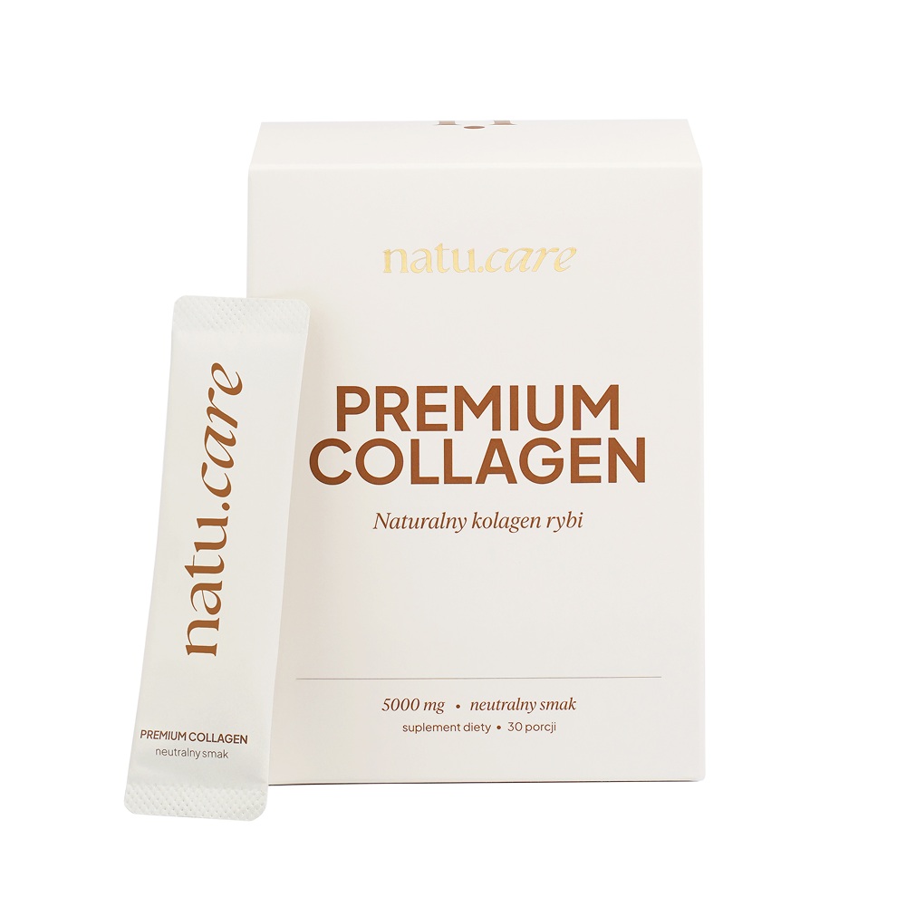 Natu.Care Premium Collagen Naturalny Kolagen Rybi, Neutralny smak, Proszek 30 sasz x 5g