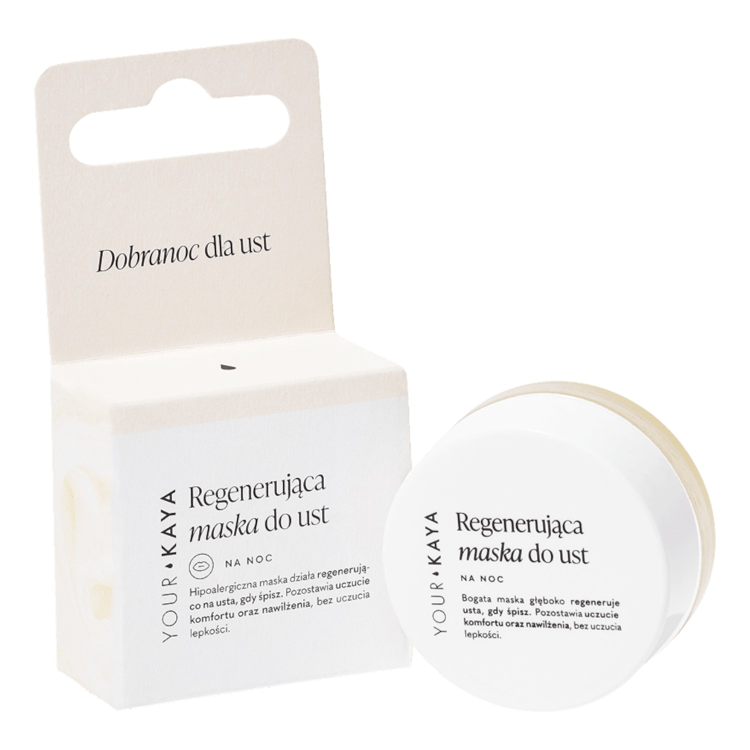 Your Kaya Regenerująca maska do ust na noc, Clear Care