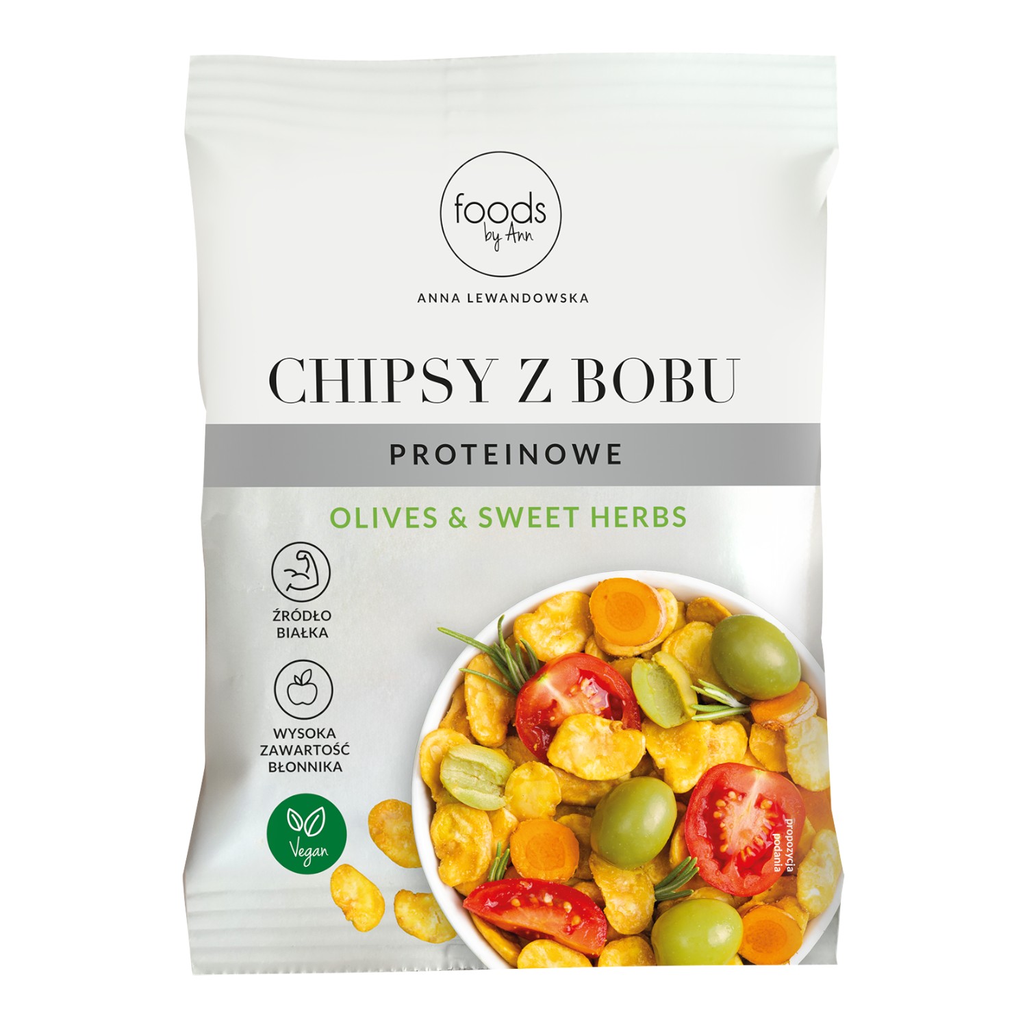 Foods by Ann Chipsy z bobu oliwa & zioła