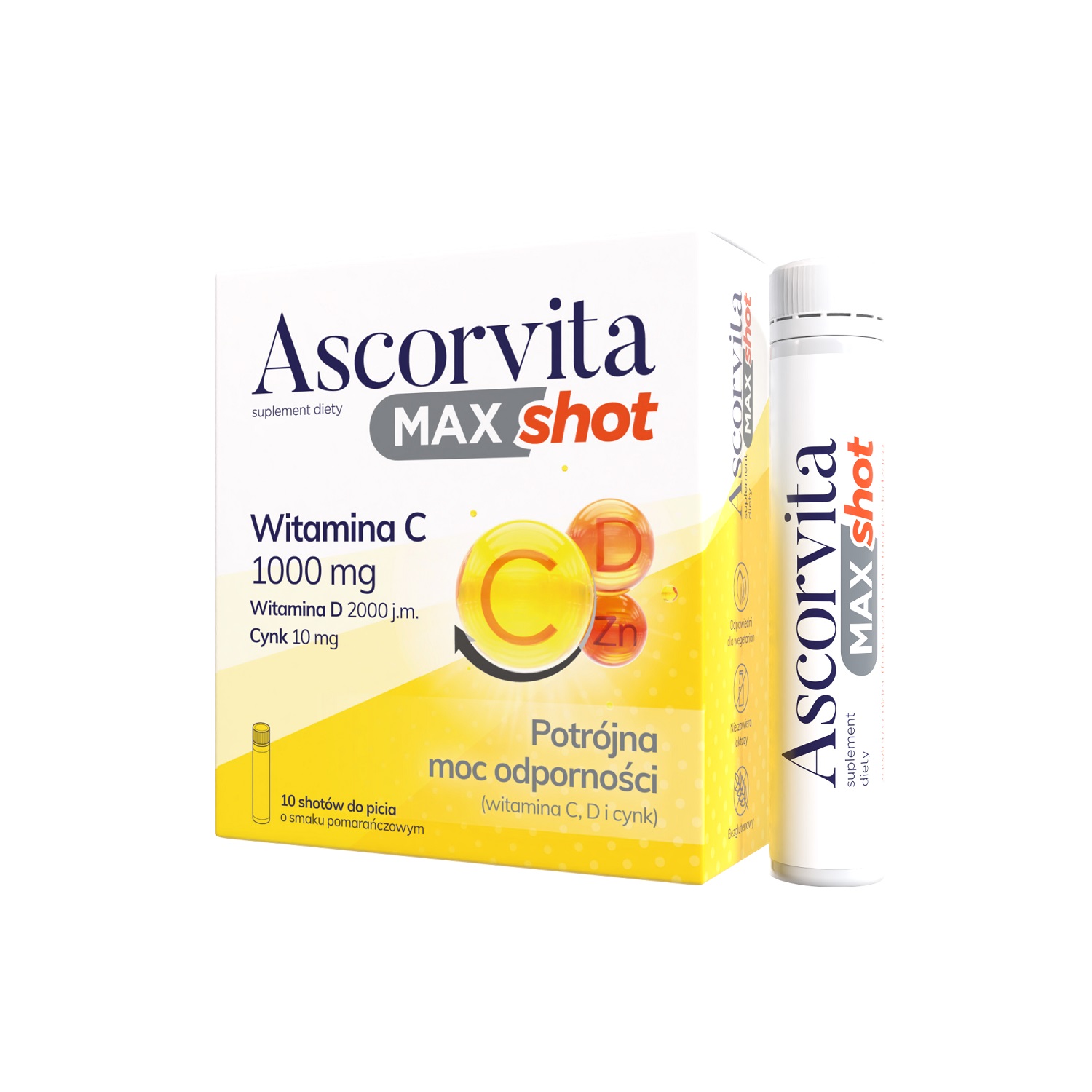 Ascorvita Max Shot, płyn 10 szt. x 25 ml