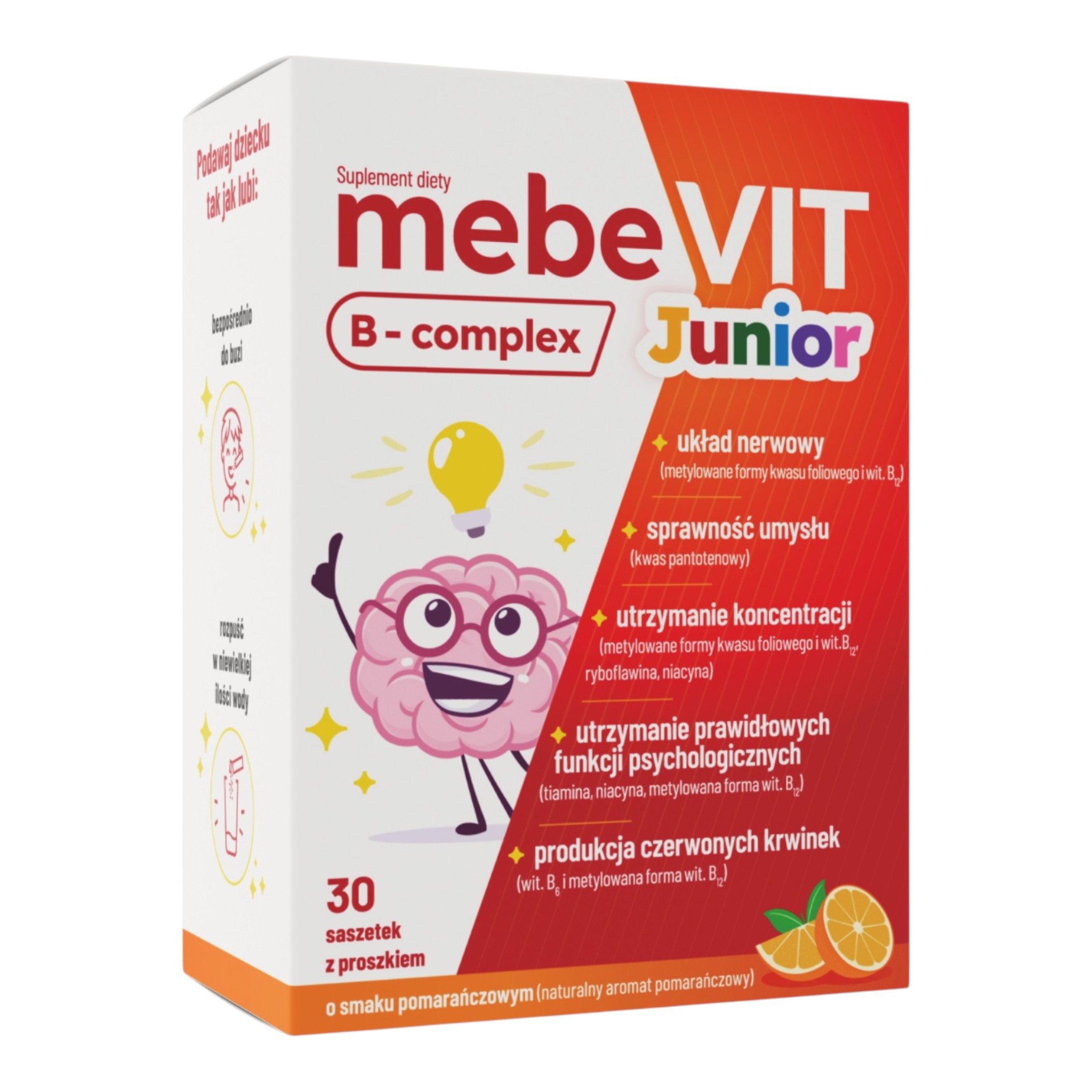 Zdrovit Mebevit B-complex Junior Proszek, 30 sasz.