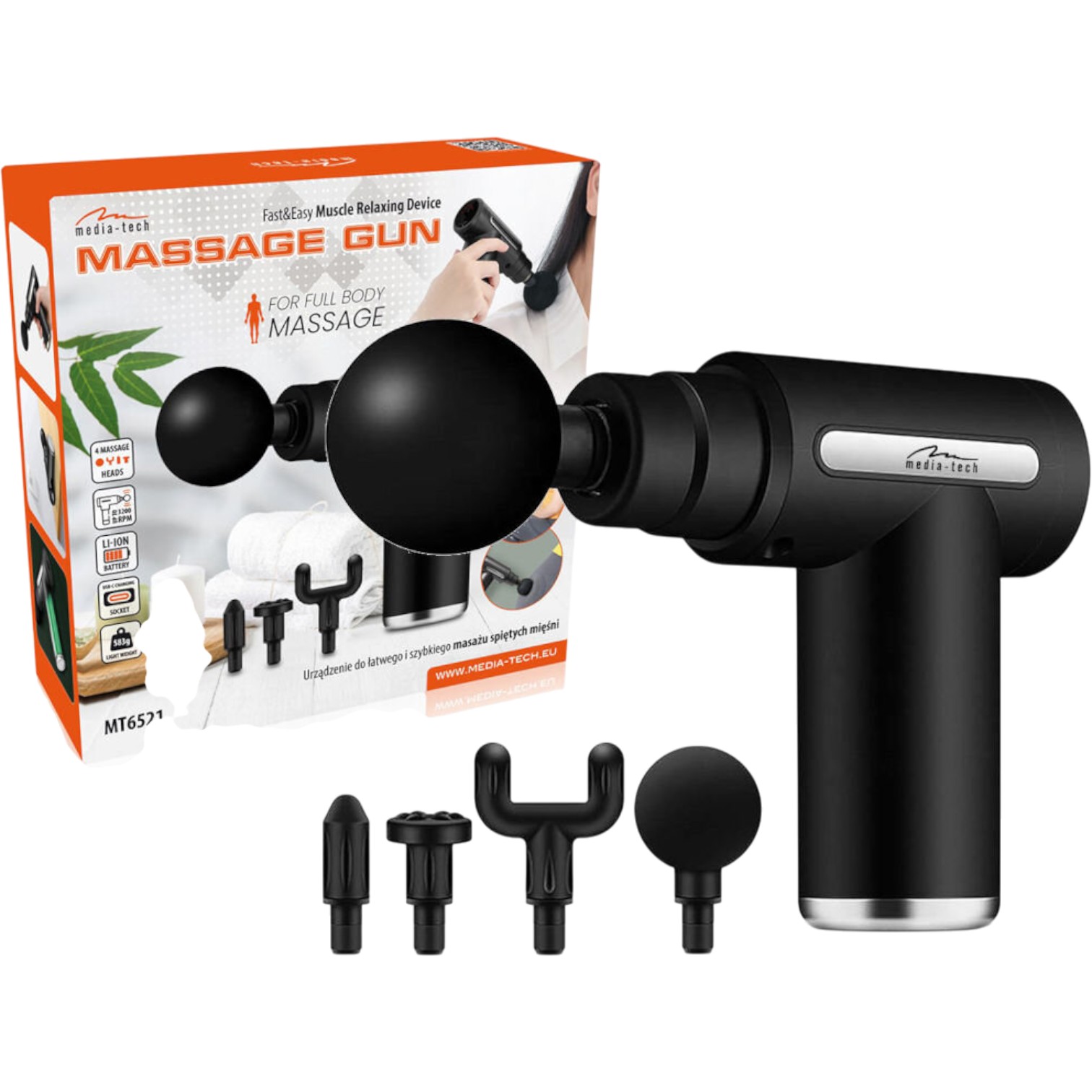 Media-Tech Massage Gun, Pistola Massaggiante