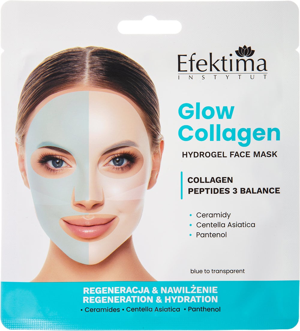 Efektima Glow Collagen Hydrożelowa maseczka do twarzy Regeneracja & Nawilżenie