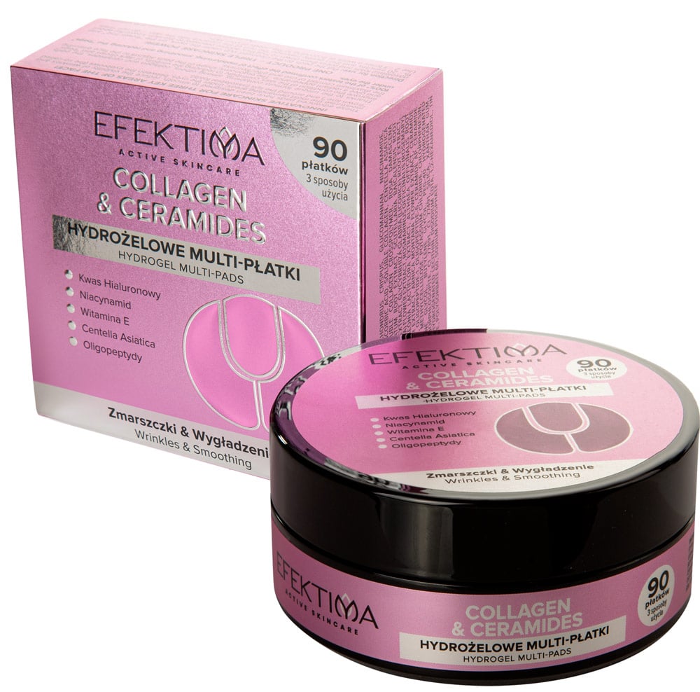 Efektima Hydrożelowe multi-płatki do twarzy Collagen & Ceramides, 90szt.