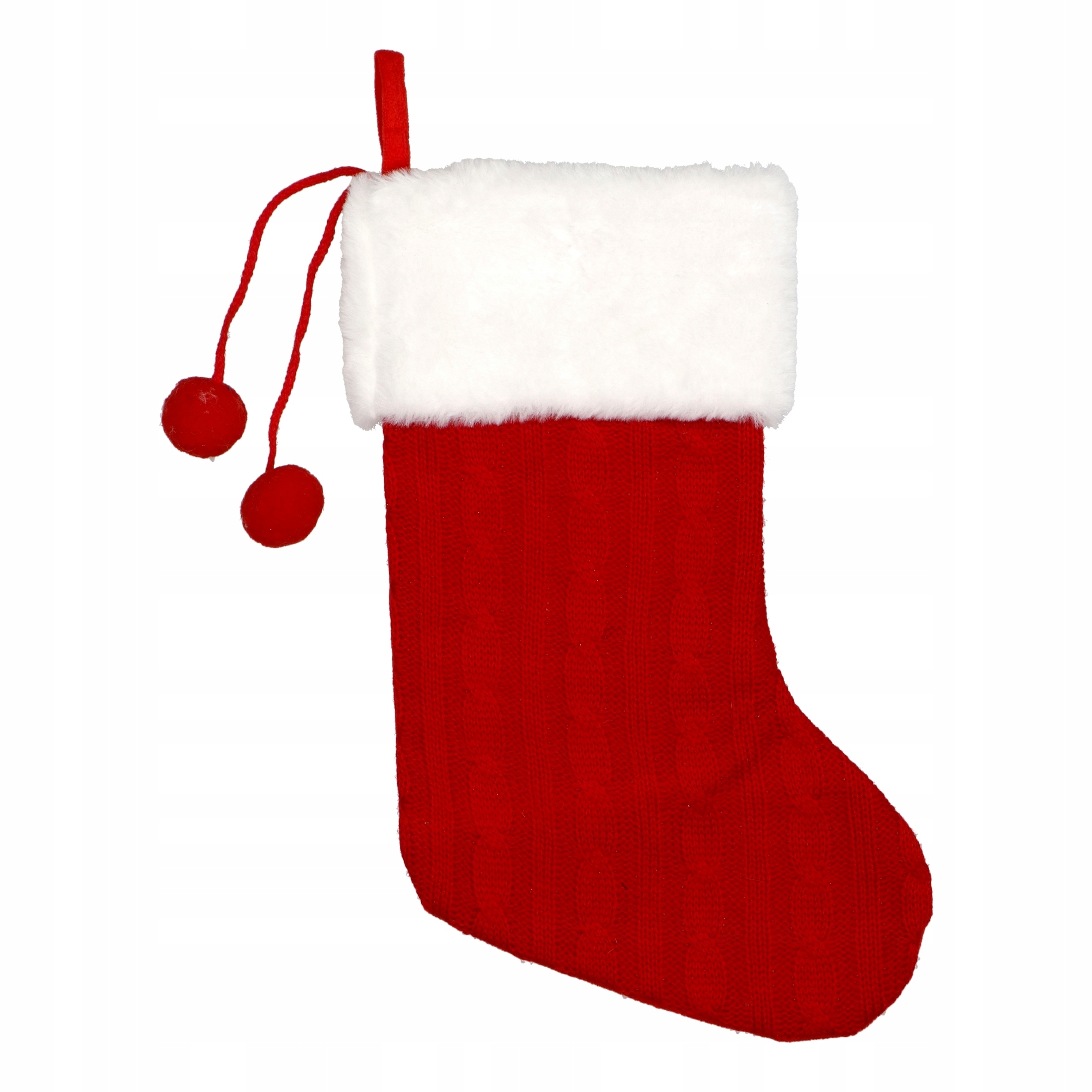 Incood Calza Natalizia con Pon Pon Rossa