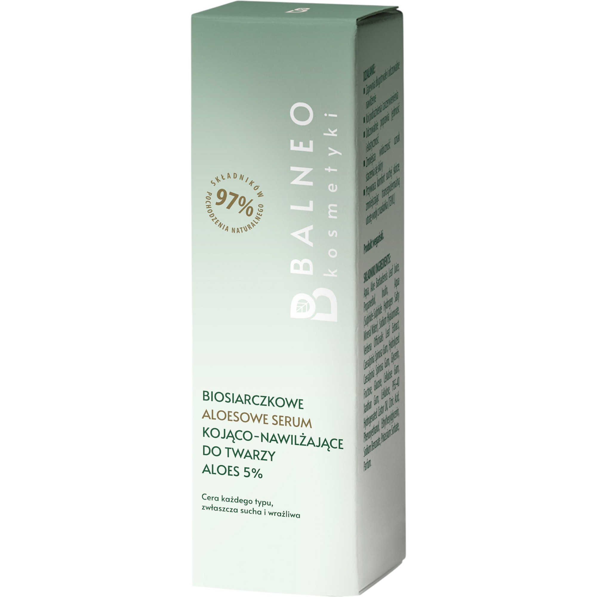 Balneocosmetici Biosolfurici siero viso lenitivo e idratante all'aloe 5%
