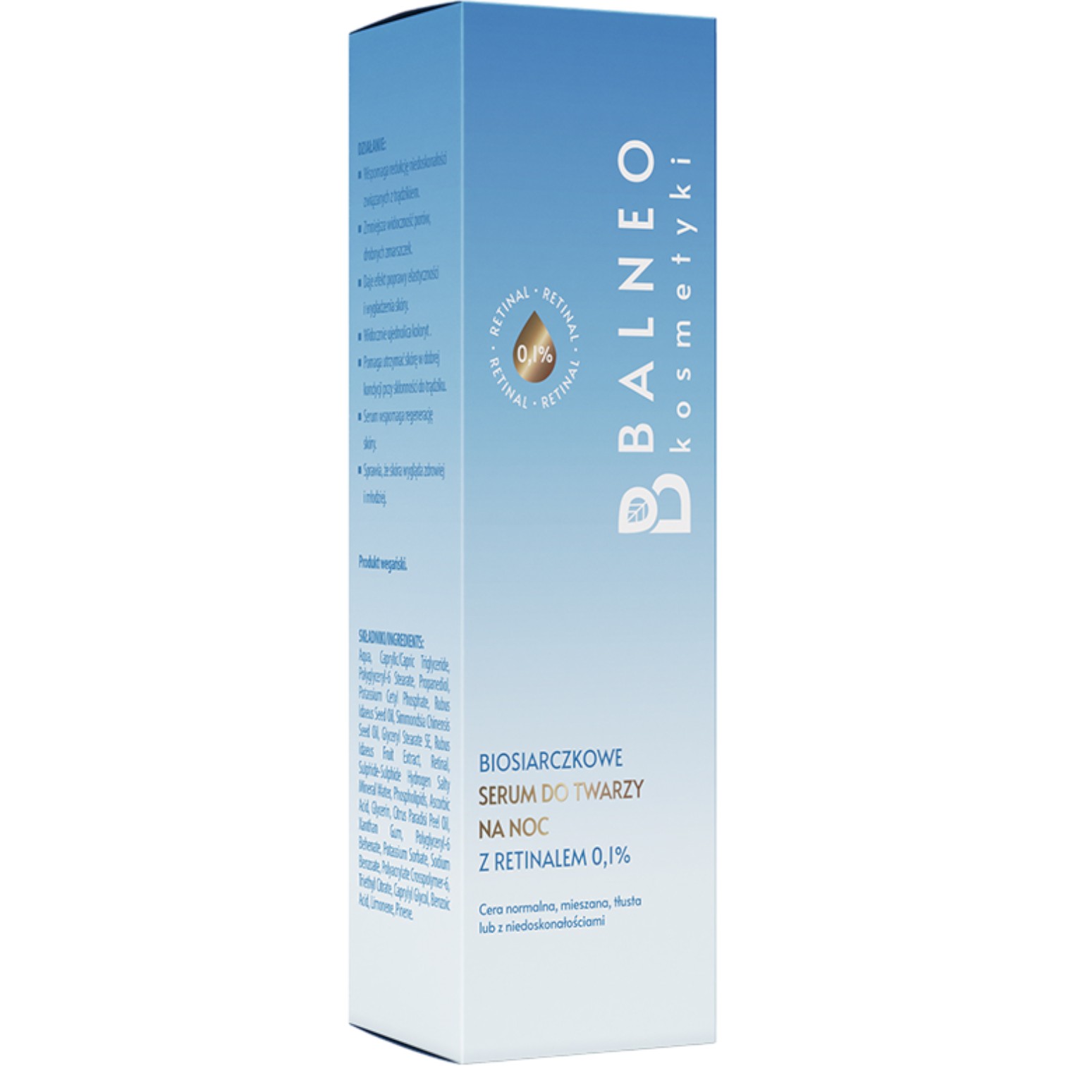 Balneokosmetyki Biosiarczkowe serum do twarzy na noc z retinalem 0,1%
