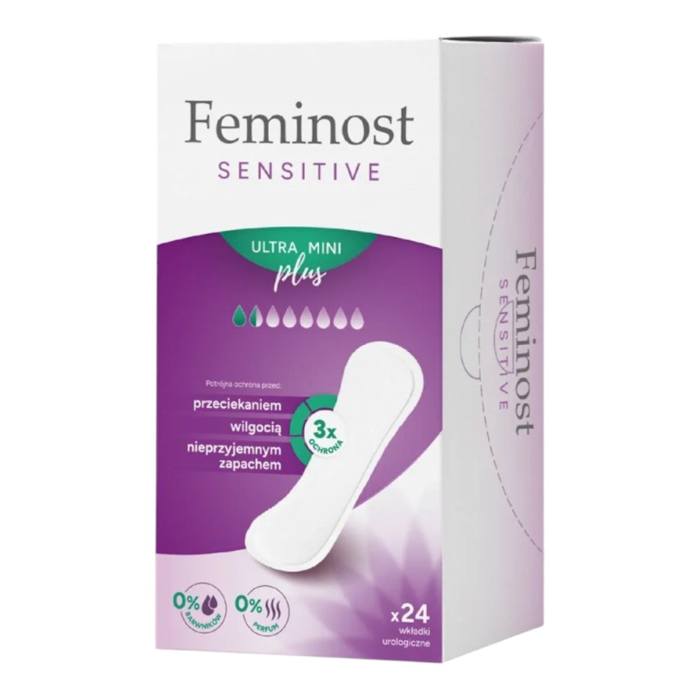 Feminost Sensitive Ultra Mini Plus Wkładki urologiczne, 24 szt.
