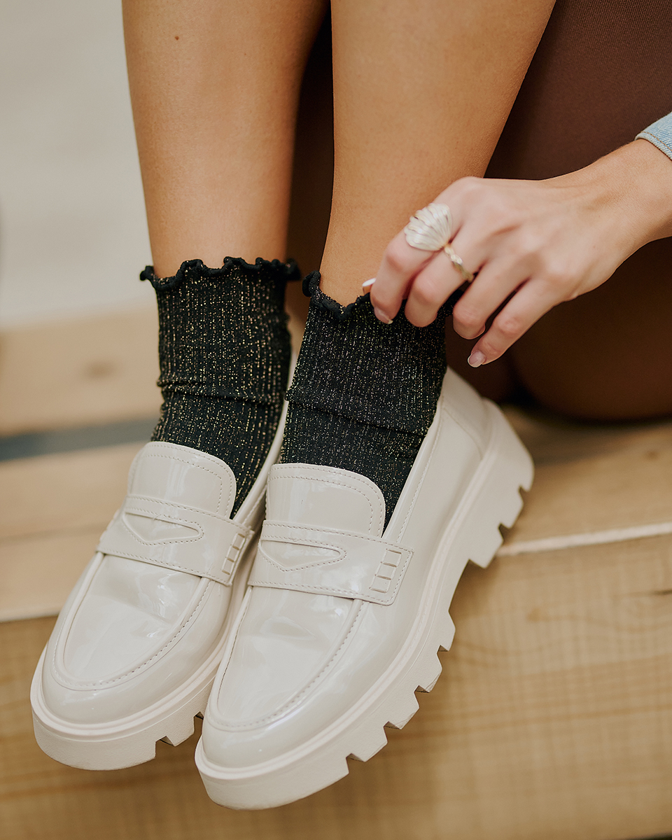 Gabriella Skarpetki Nana, Nero/Gold