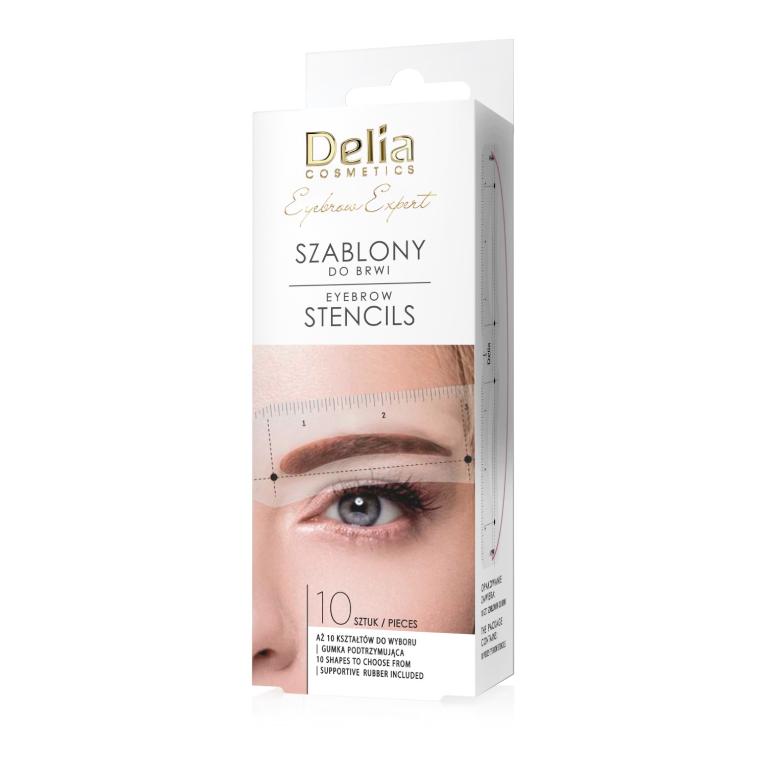 Delia Eyebrow Expert Stencil per sopracciglia 10 pezzi.
