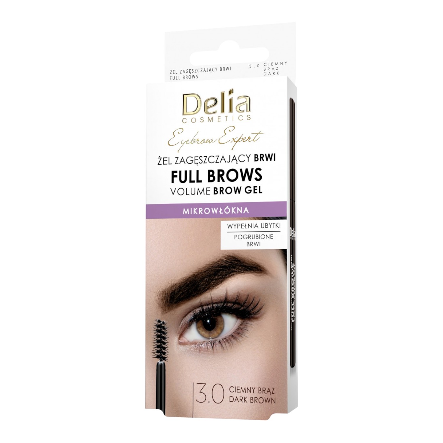 Delia Eyebrow Expert Gel Full Brow 3.0 marrone scuro, bottiglia