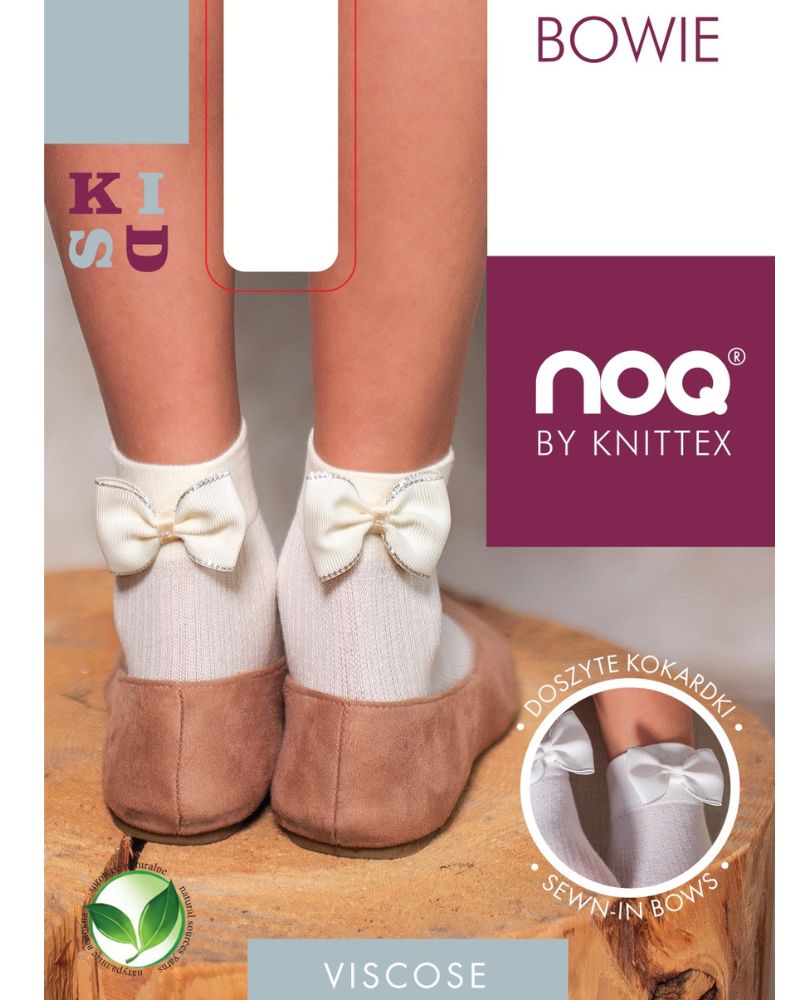 Noq by Knittex Calzini bambini Bowie bianco, 15-17
