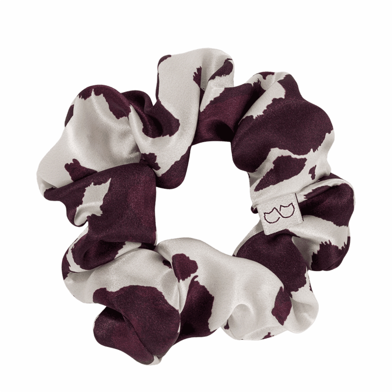 Cat&Cat  Jedwabna Gumka do włosów, Cow burgundy