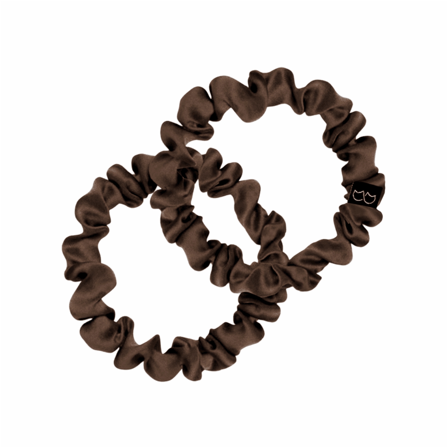 Cat&Cat Komplet 2 jedwabnych gumek Slim, Chocolate