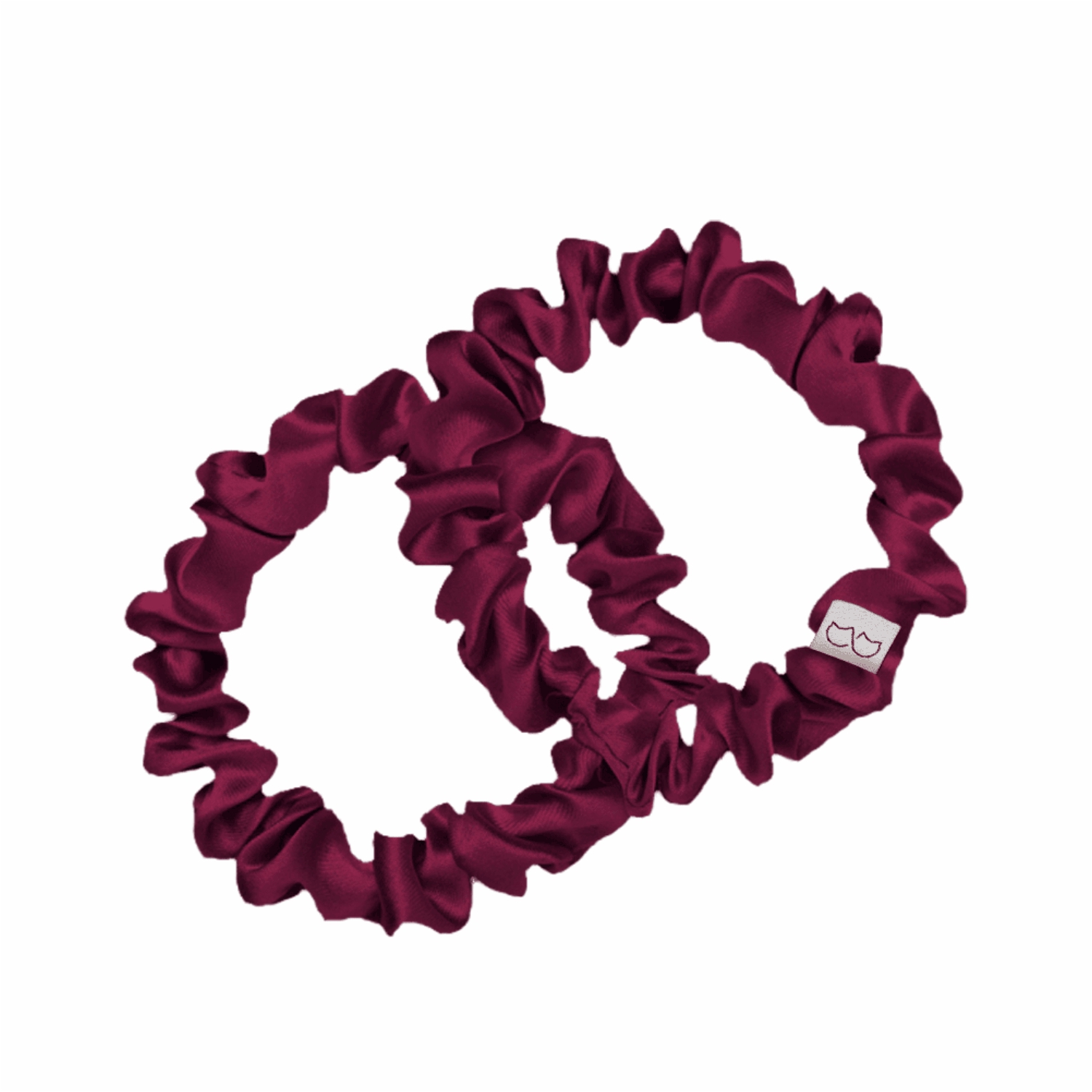 Cat&Cat Komplet 2 jedwabnych gumek Slim, Burgundy