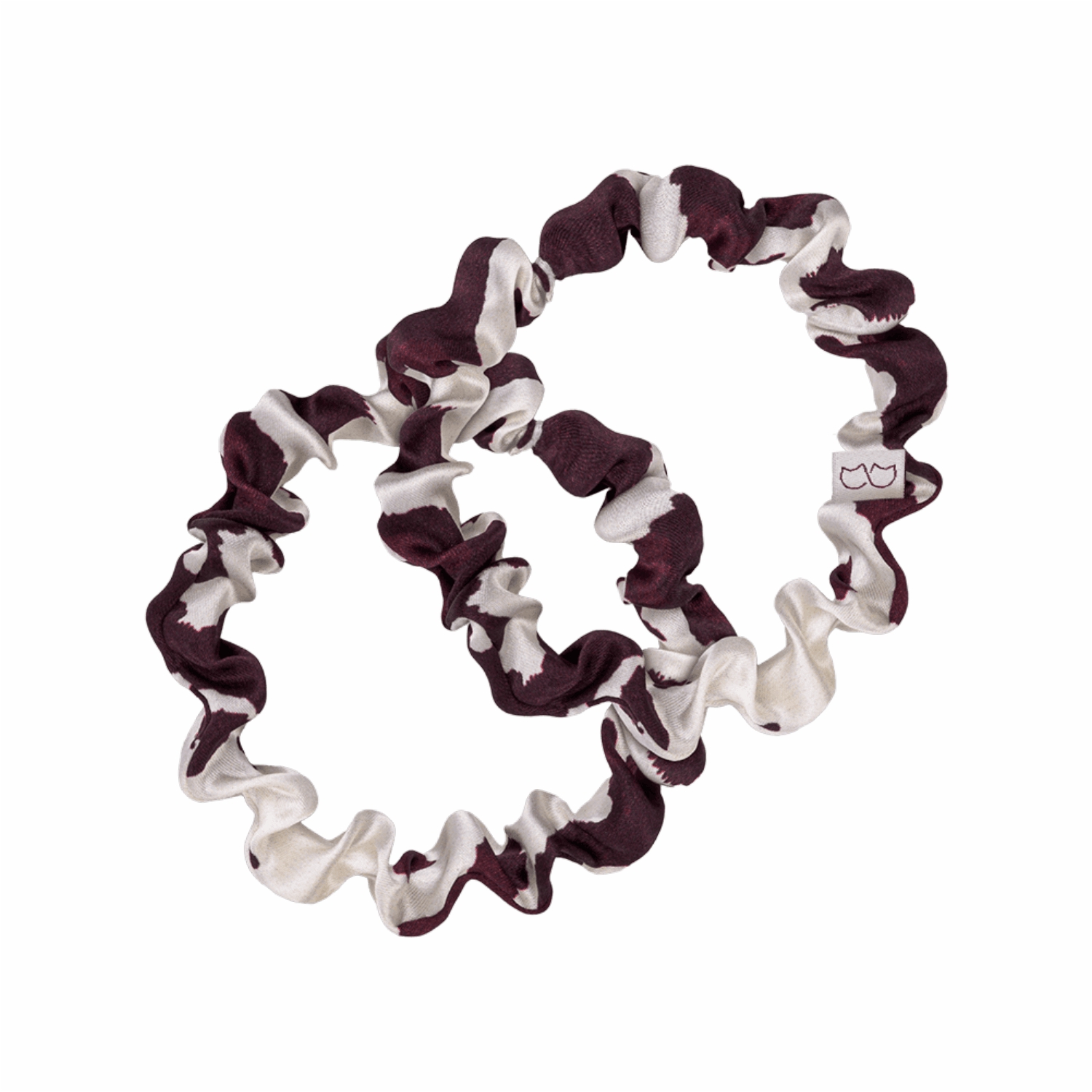 Cat&Cat Komplet 2 jedwabnych gumek Slim-cow, Burgundy