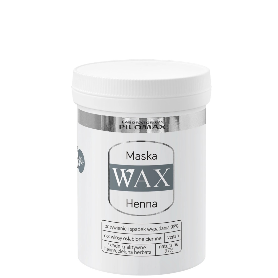 Wax Pilomax Henna Maska nawilżająca na wypadanie włosów niefarbowanych, 240 ml 240 ml