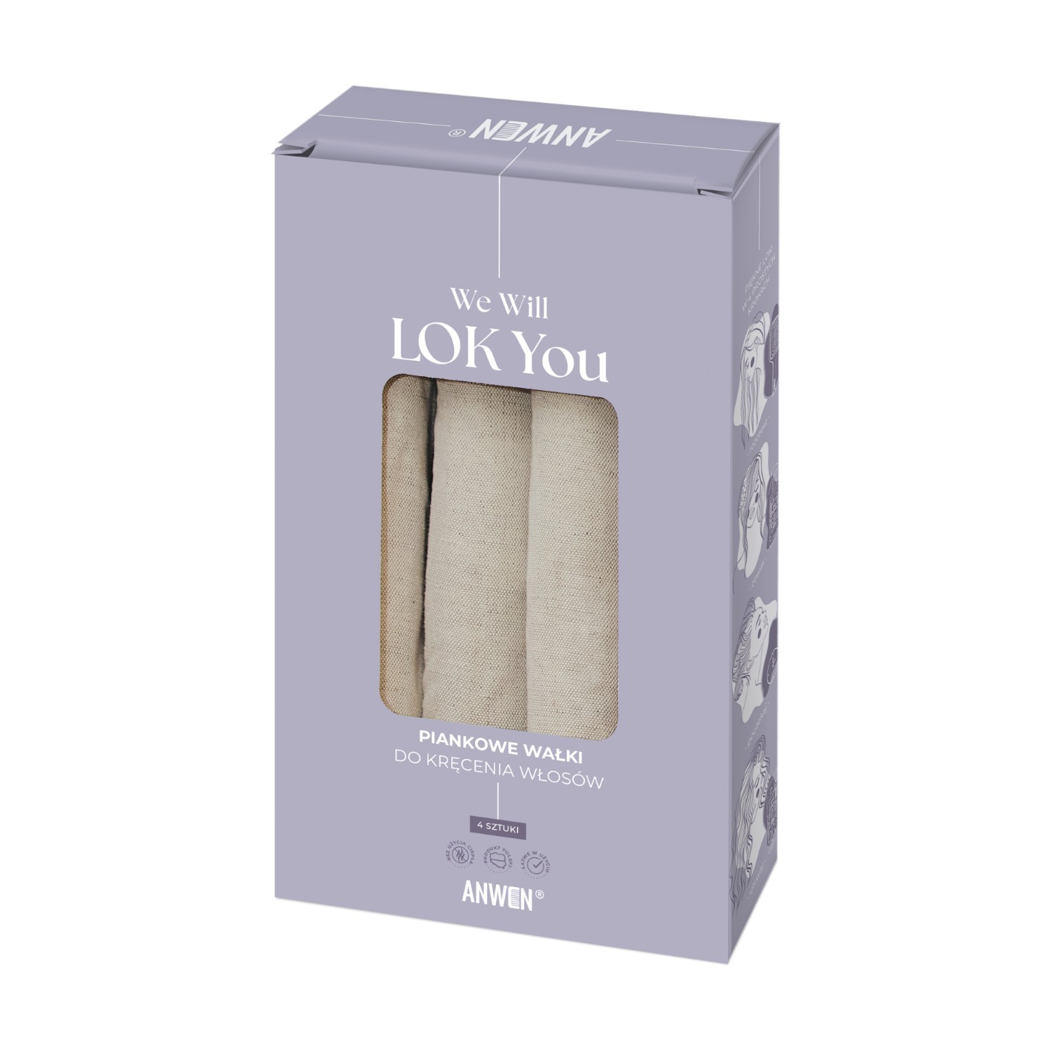 Anwen We Will Lok You Bigodini in schiuma per capelli