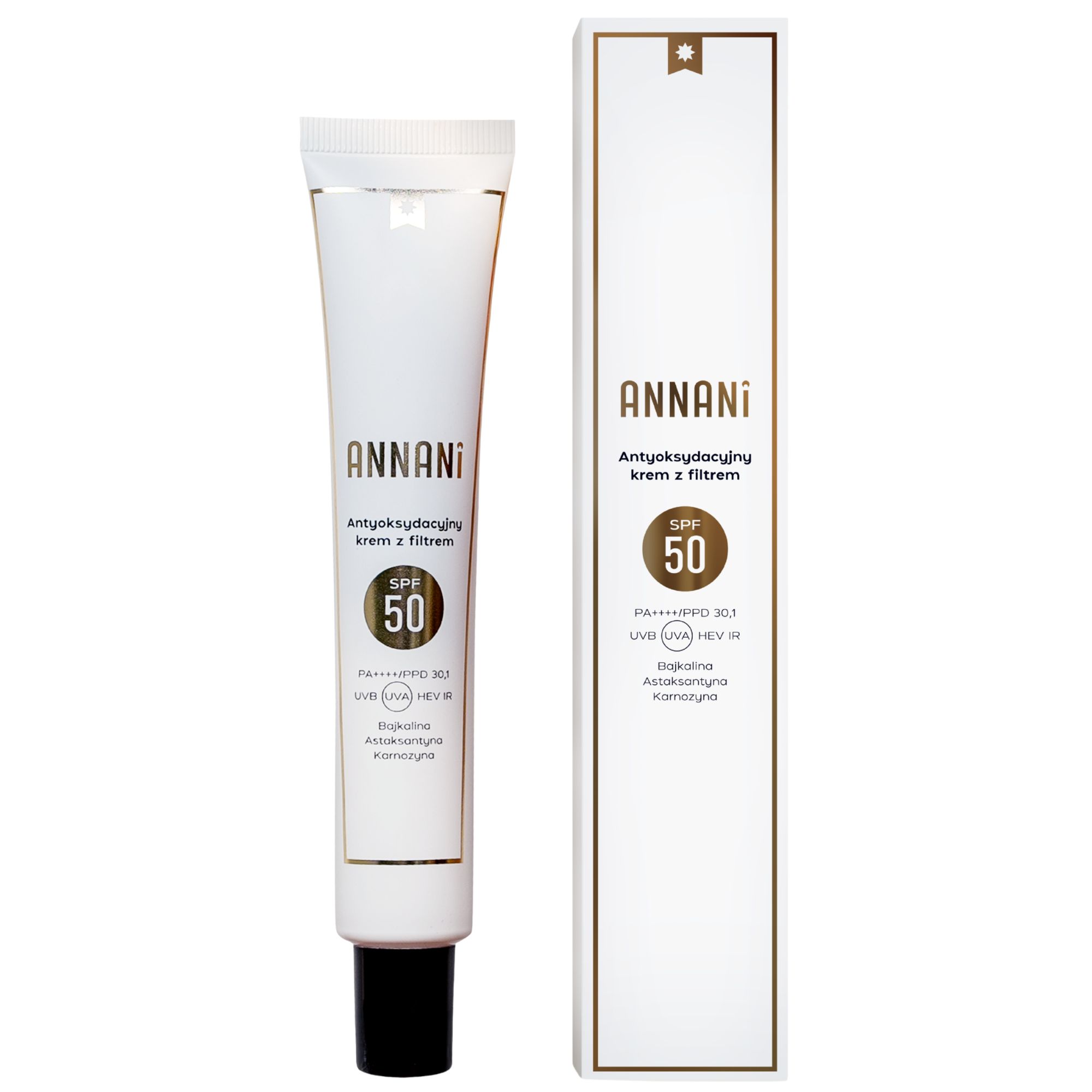 Annani Antyoksydacyjny krem z filtrem, SPF50 