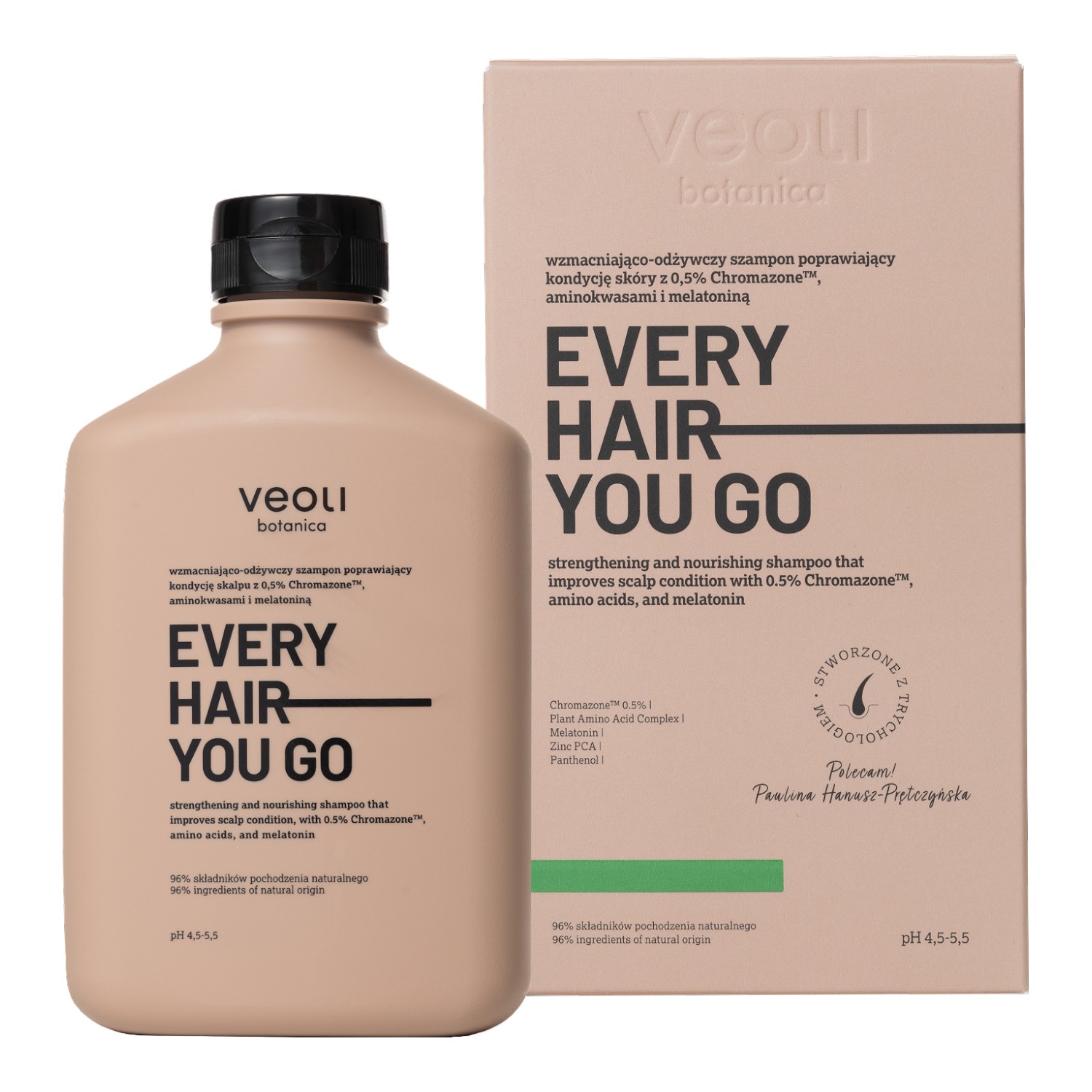 Veoli Botanica Every Hair You Go Wzmacniająco-odżywczy szampon poprawiający kondycję skóry, 300 ml