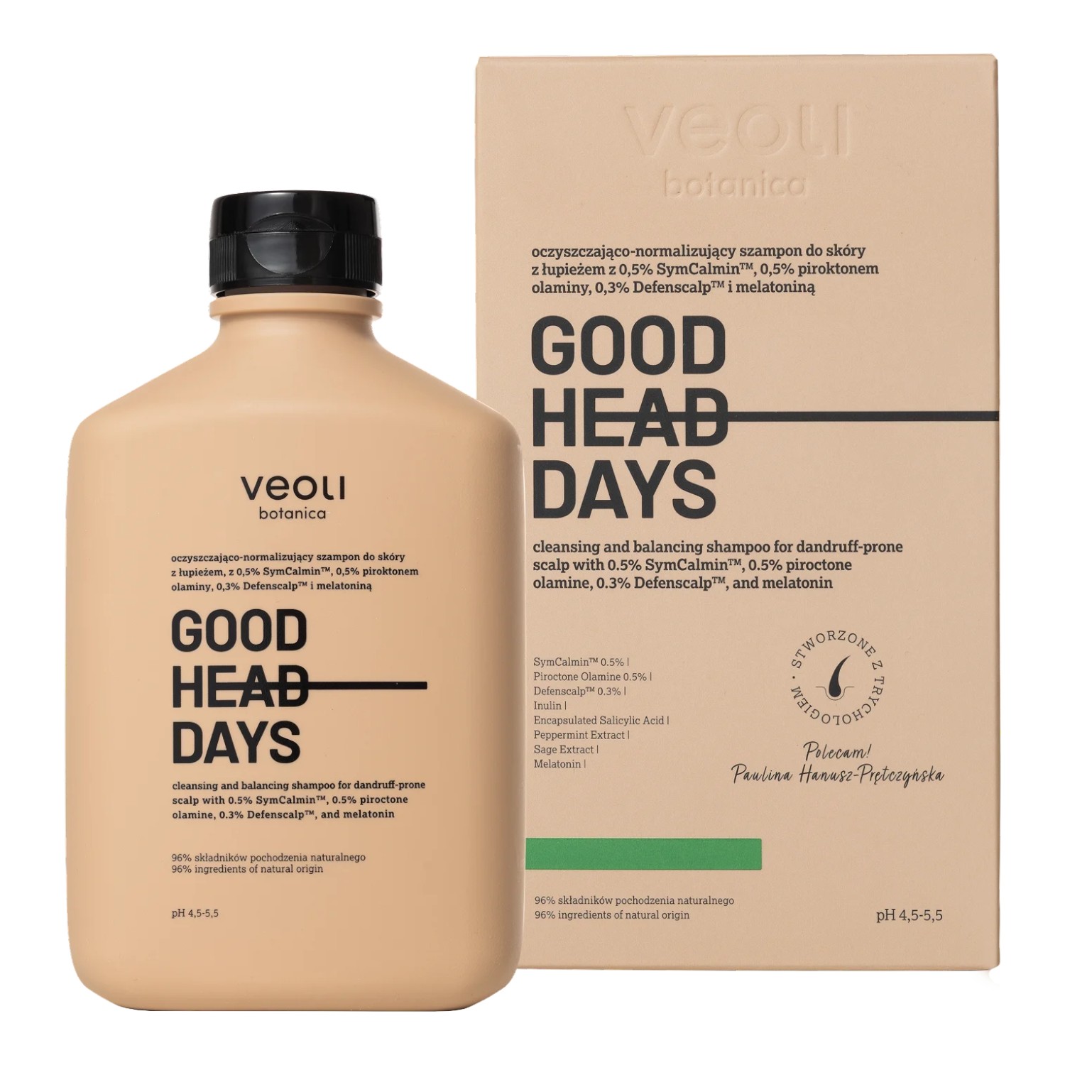 Veoli Botanica Good Head Days Oczyszczająco-normalizujący szampon do skóry z łupieżem, 300 ml