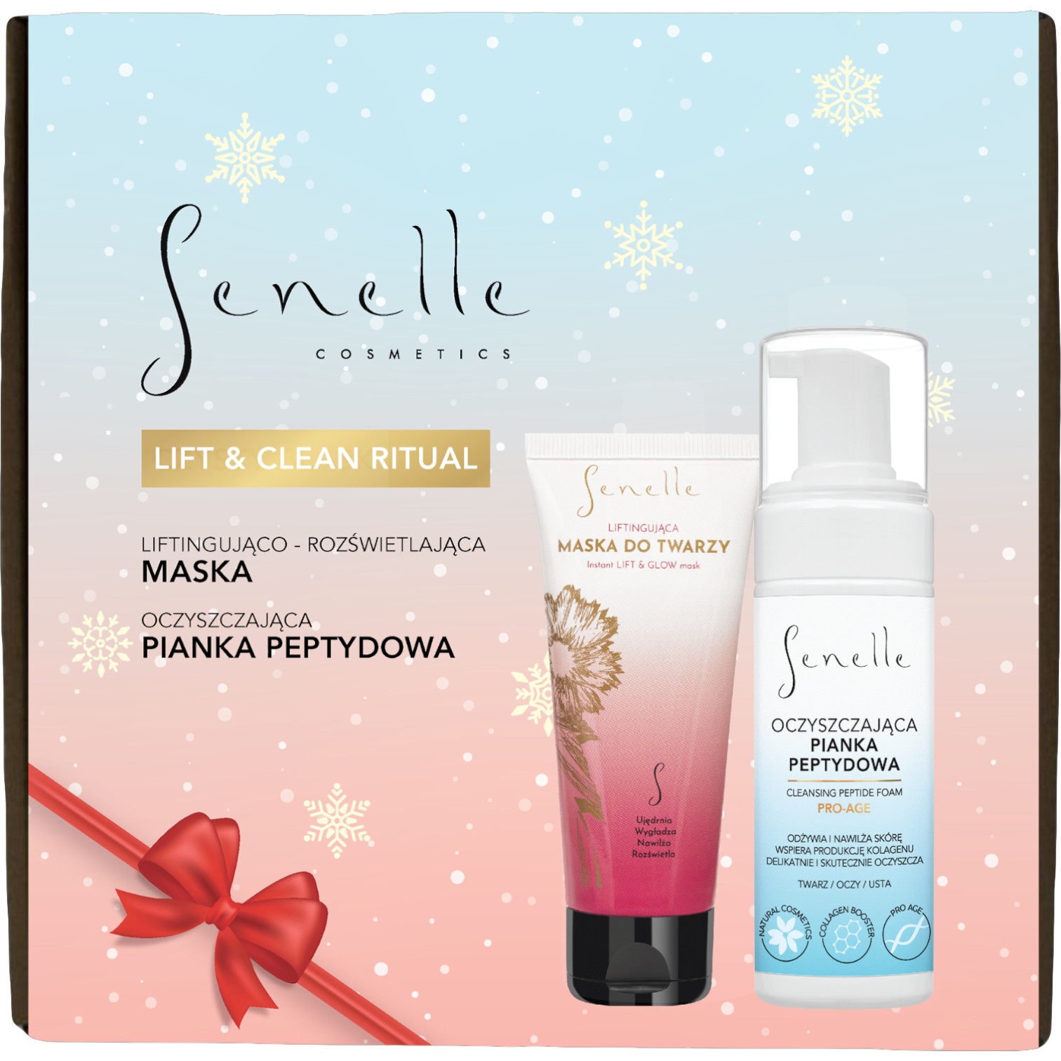 Rituale Lift & Clean di Senelle: Maschera lifting 65ml + Schiuma per il viso 150ml