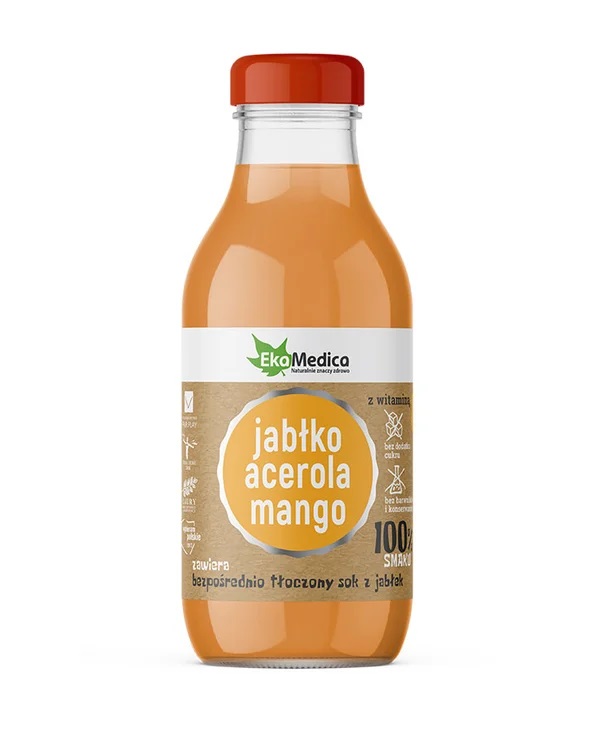 EkaMedica Jabłko Acerola Mango, Sok, 300 ml 300 ml