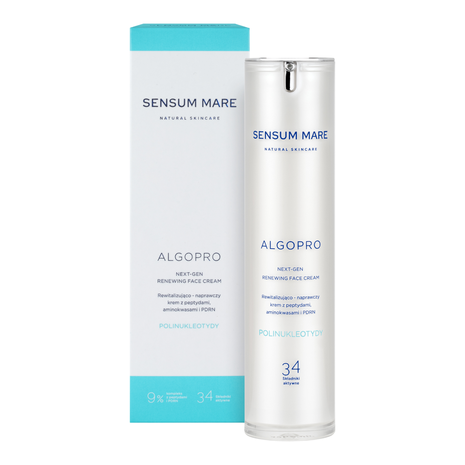Sensum Mare Algopro Rewitalizująco-naprawczy krem z 9% kompleksem peptydów i aminokwasów z PDRN