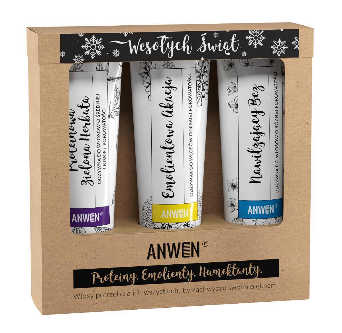 Anwen Set di Balsami per Capelli a Bassa Porosità 3 pz
