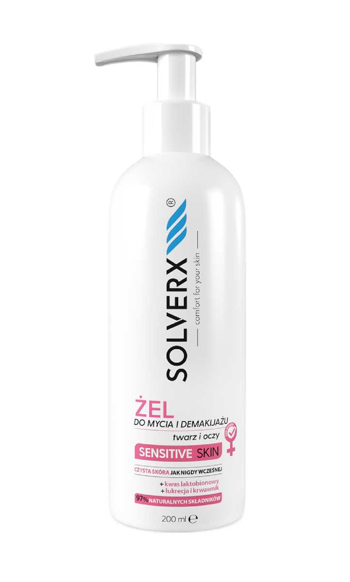 Solverx Sensitive Skin - Żel do mycia twarzy 200ml 200 ml