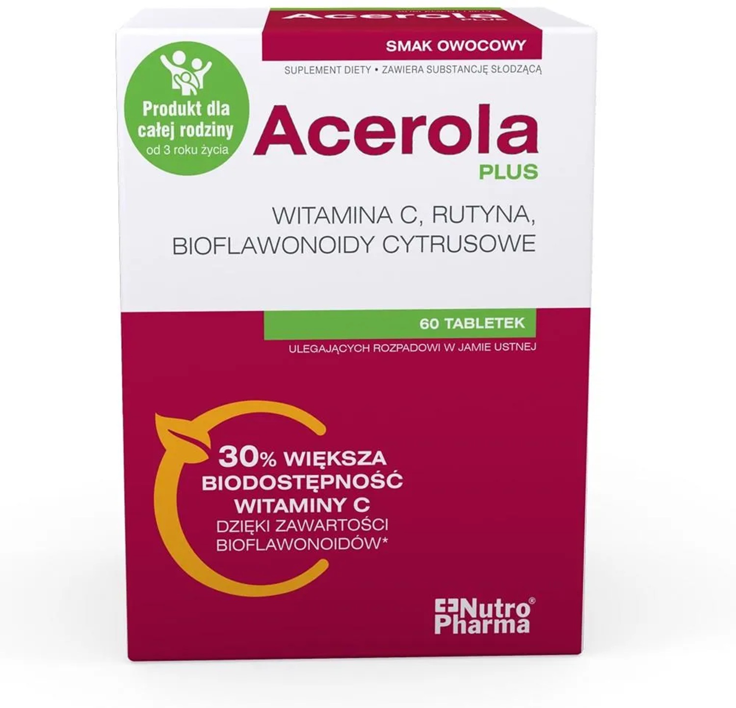 Acerola Plus, tabletki do ssania 60 szt.