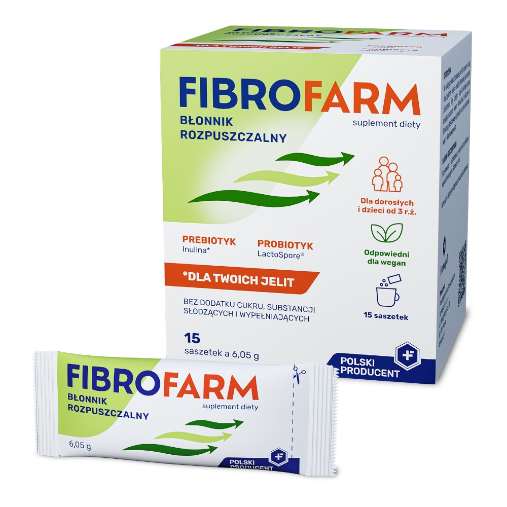 Fibrofarm Błonnik rozpuszczalny, 15 sasz.