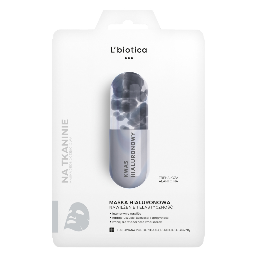 L'biotica Maska hialuronowa na tkaninie - nawilża i uelastycznia