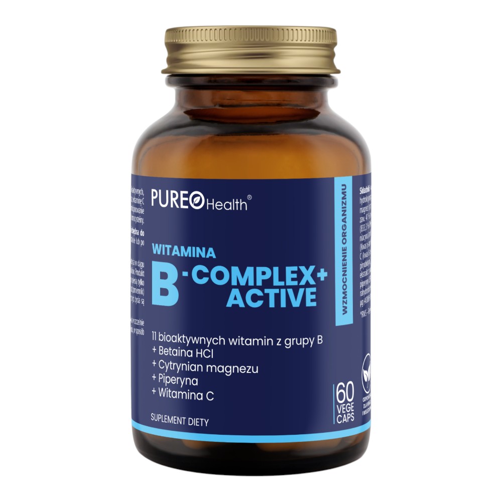 Pureo Health Witamina B-complex+ Active Kapsułki, 60 szt.