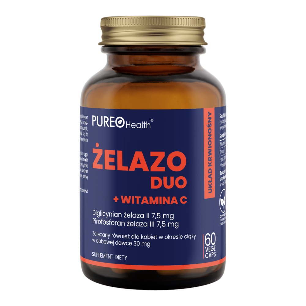 Pureo Health Żelazo Duo + Wit. C Kapsułki 60 szt.