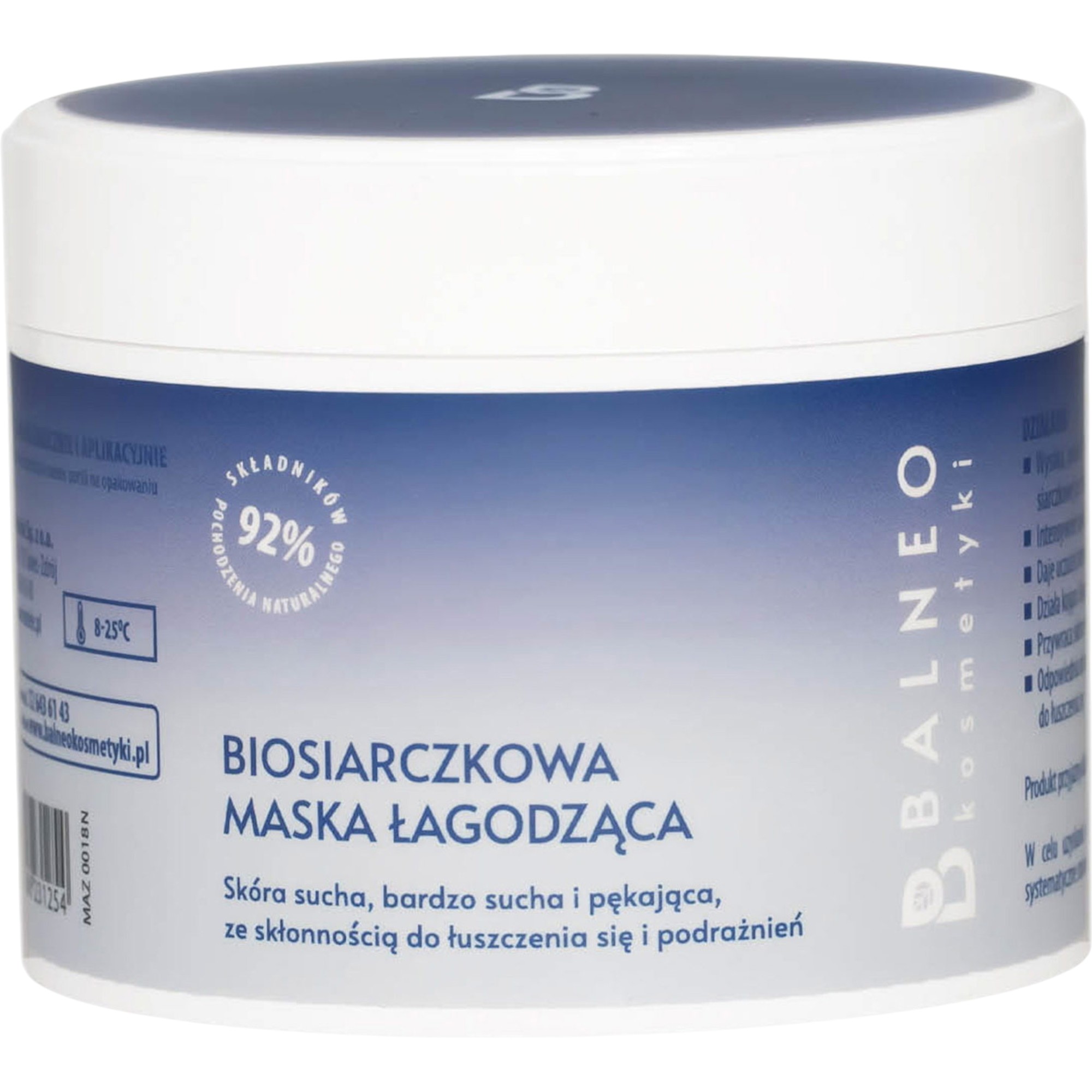 Balneocosmetici Maschera lenitiva biosolfurea per il corpo